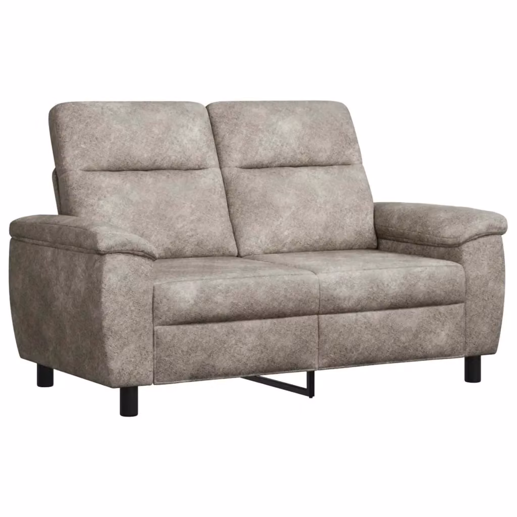Divano moderno vidaXL in ecopelle grigio con coperture rimovibili L: 158 cm, P: 90 cm, H: 95 cm – 2