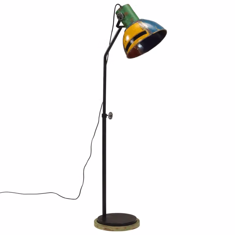 vidaXL Lampada da terra 25 W Multicolore 30x30x100-150 cm E27