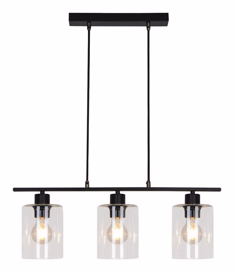 Rabalux 5078 Lampada a sospensione 3 spot Miroslaw, E27, nero, industriale