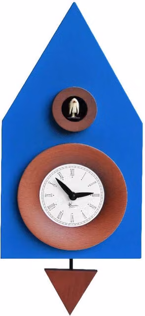 Orologio a Cucù da Parete 20X36X13Cm Pirondini Italia Dark Blu Chiaro