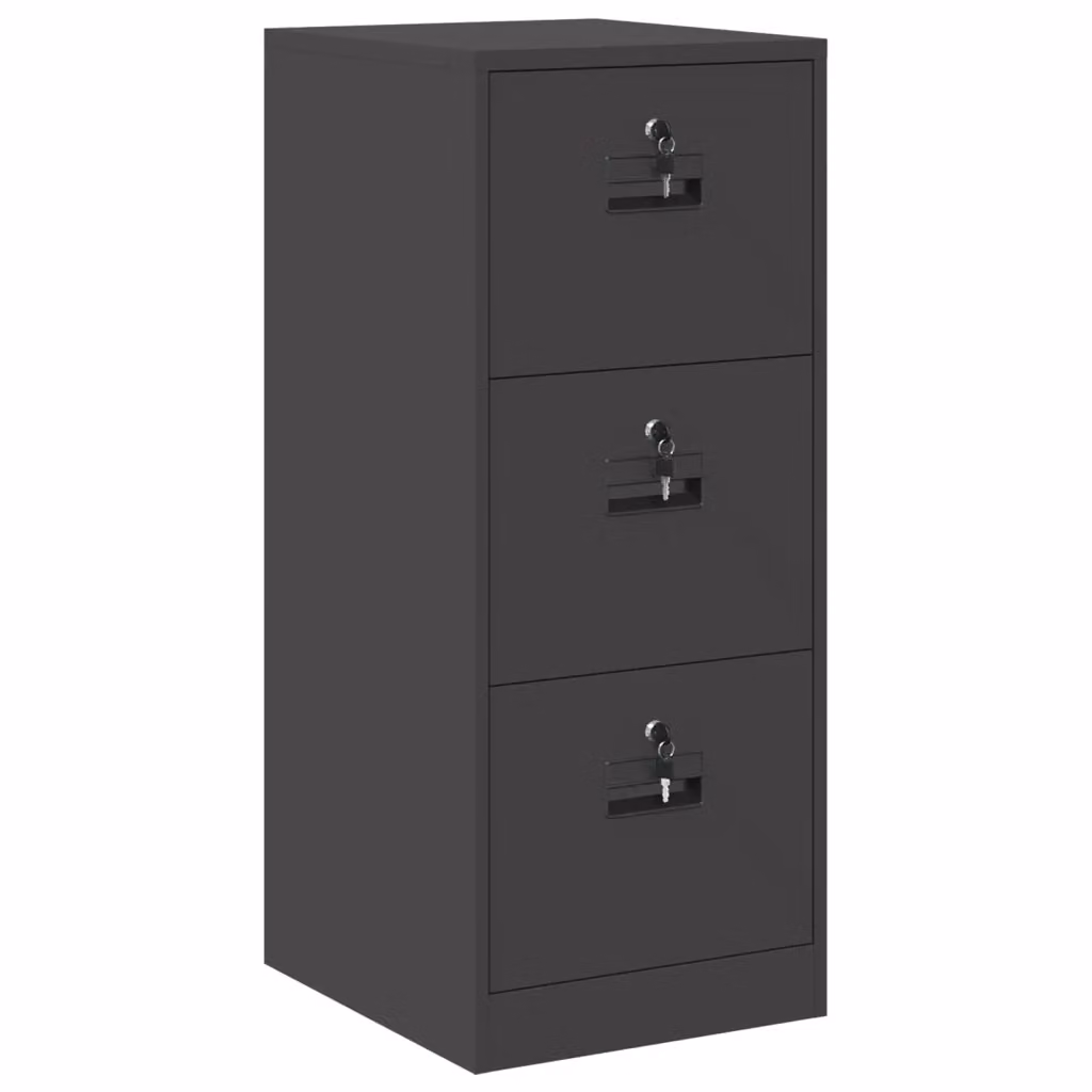 Armadio per file vidaXL in metallo nero con cassetti e serratura L/P/H: 44 x 50 x 106.5 cm – 2