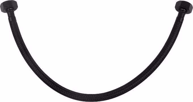 Tubo in nylon nero intrecciato 1/2 "x1/2", lunghezza 60 cm
