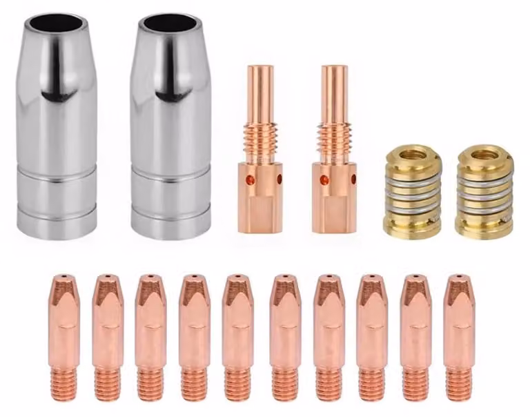 Il set di accessori Lasaccessoires 25AK è composto da 16 pezzi per saldatura MIG