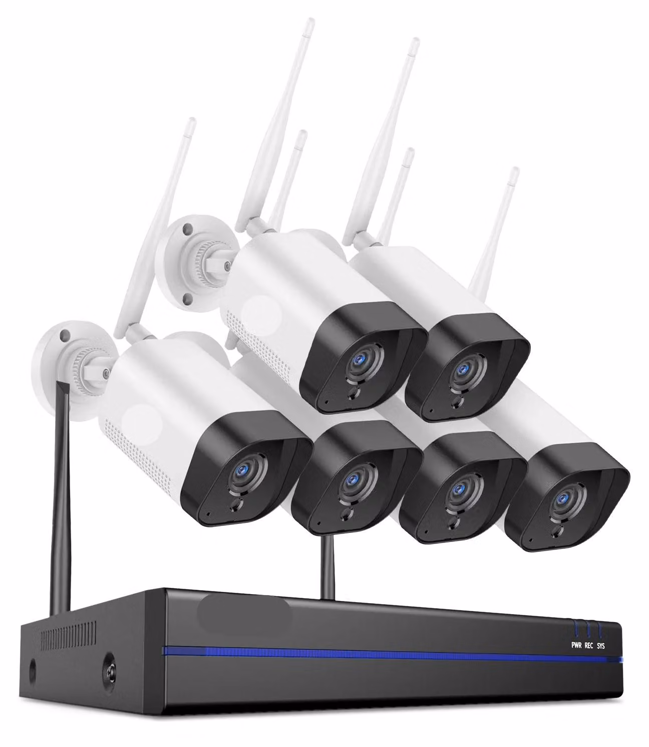 Kit di telecamere di sicurezza wireless – Telecamera Wi-Fi – Telecamera per esterni – Telecamera con visione notturna – Grado di protezione IP66 (resistente all'acqua)