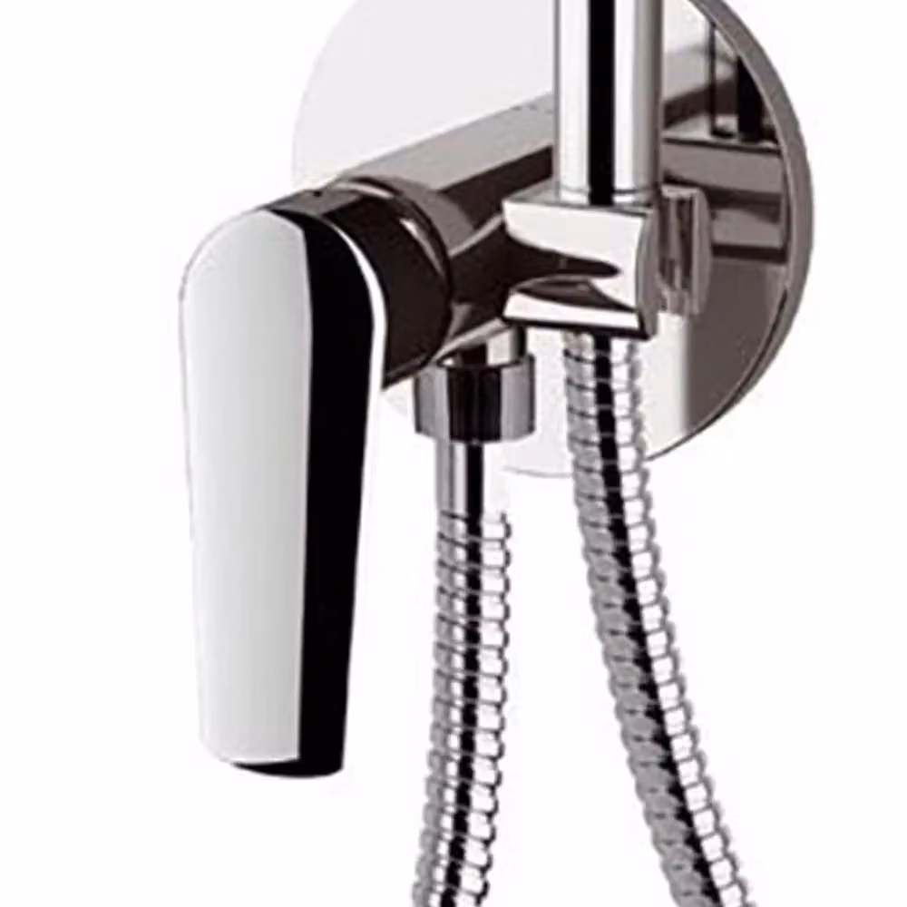 Set doccia incasso Remer serie Vanity con miscelatore, doccetta e supporto in ottone cromato argento – 2