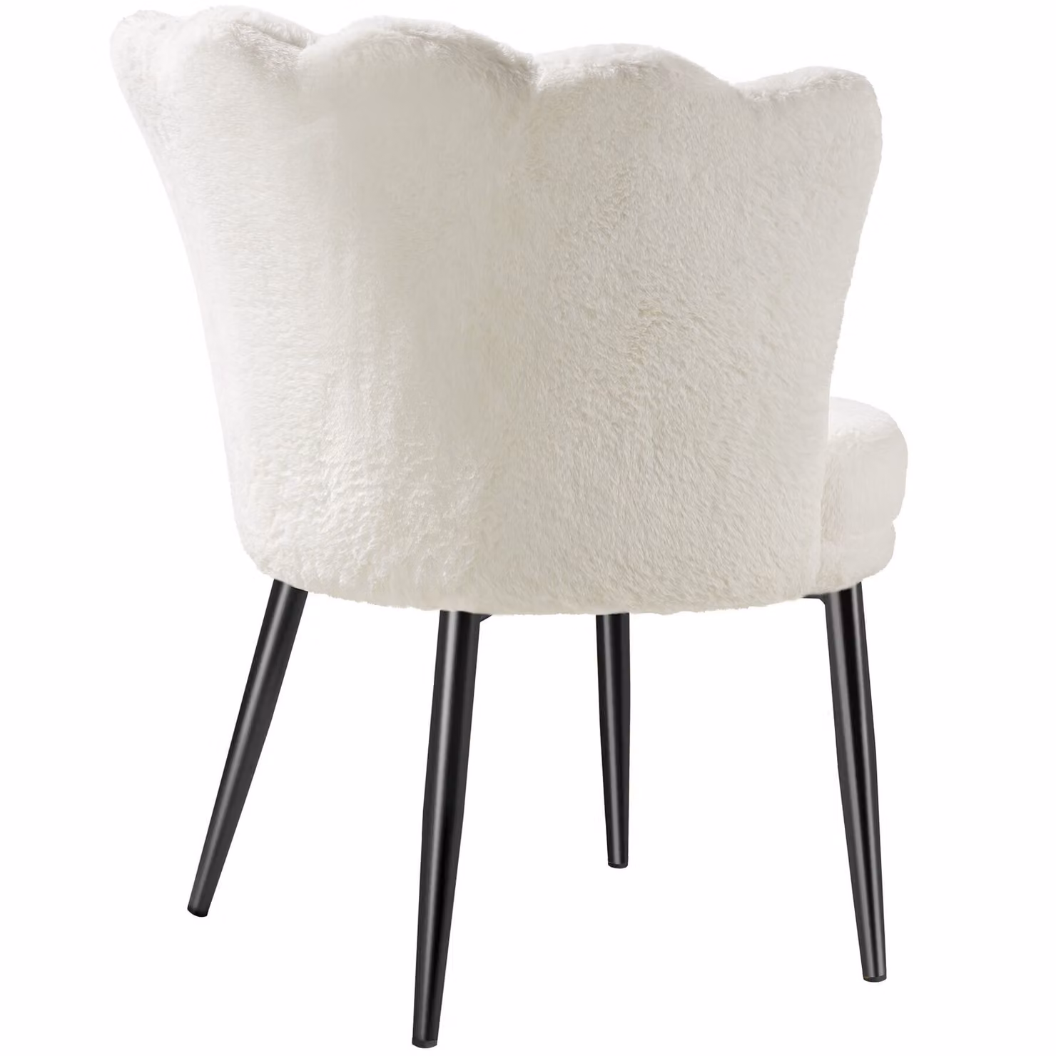 Poltrona moderna tectake con braccioli in tessuto bianco e nero, L/P/H: 67 x 64 x 76 cm – 1