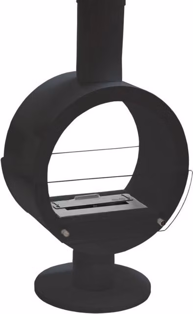 Biocamino Zenica BIOCAMINIONLINE in metallo nero L/P/H: 245 x 60 x 36 cm