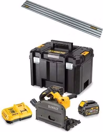 Dewalt DCS520T2 - Sega di XR FLEXVOLT da 54 V, 165 mm, 2 x 6,0 Ah + Führungsschiene