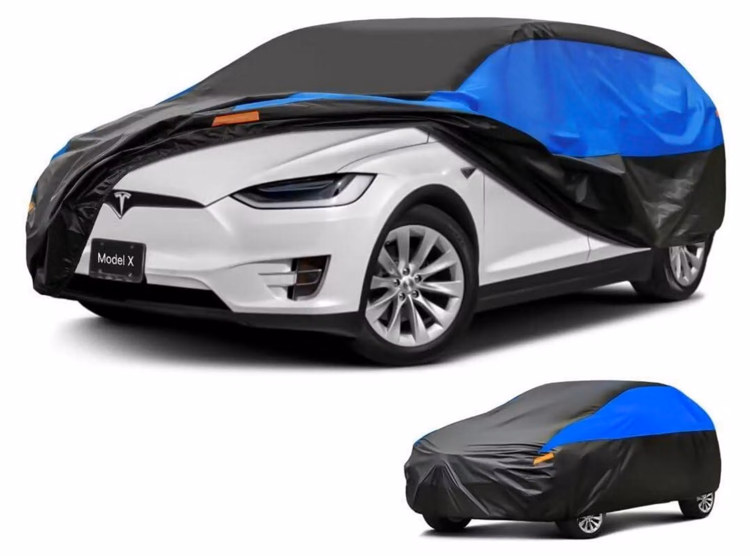 Copertura impermeabile e traspirante per auto, compatibile con Tesla Model X (2015-2024), disponibile nei colori nero e blu