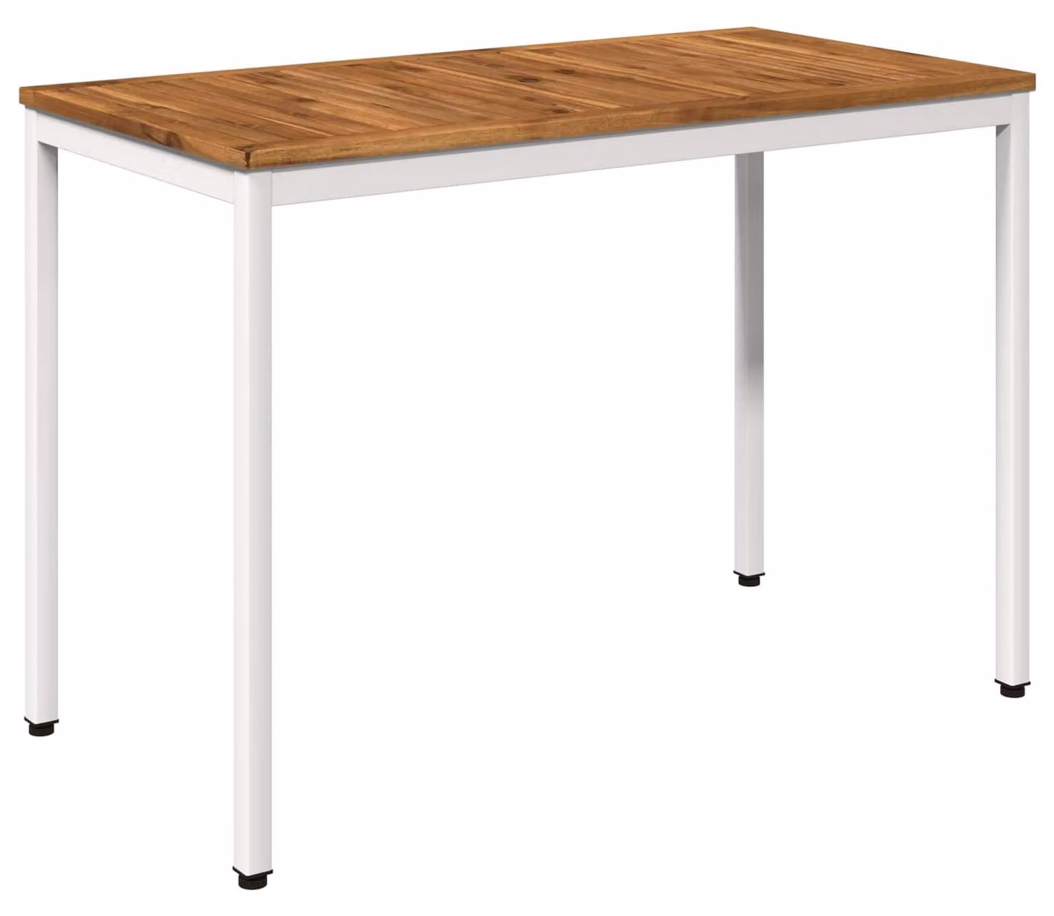 Tavolo da giardino, naturale e bianco, dimensioni 108,5 x 55 x 75 cm