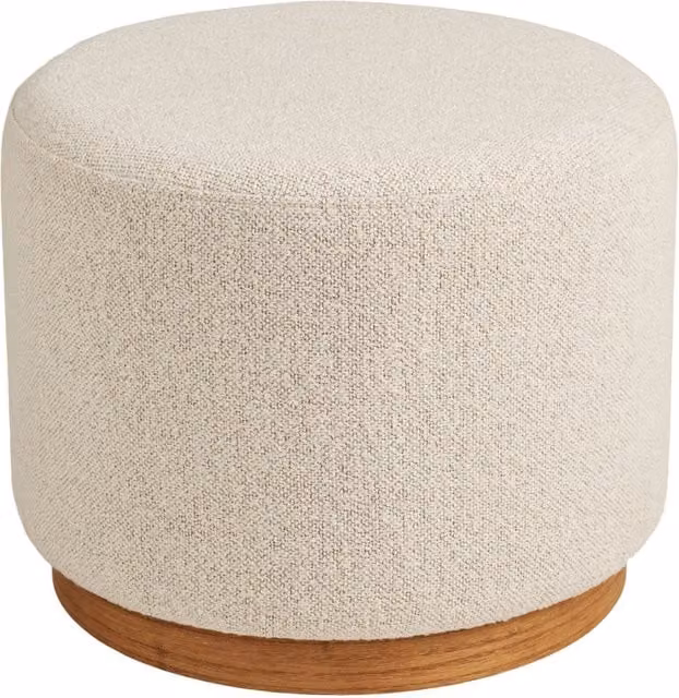 Daisy - Pouf rotondo in boucle' sabbia o50x41 cm