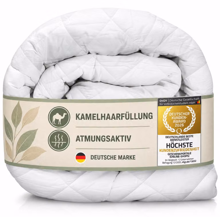Coperta in pelo di cammello 4 stagioni duo 200x200cm