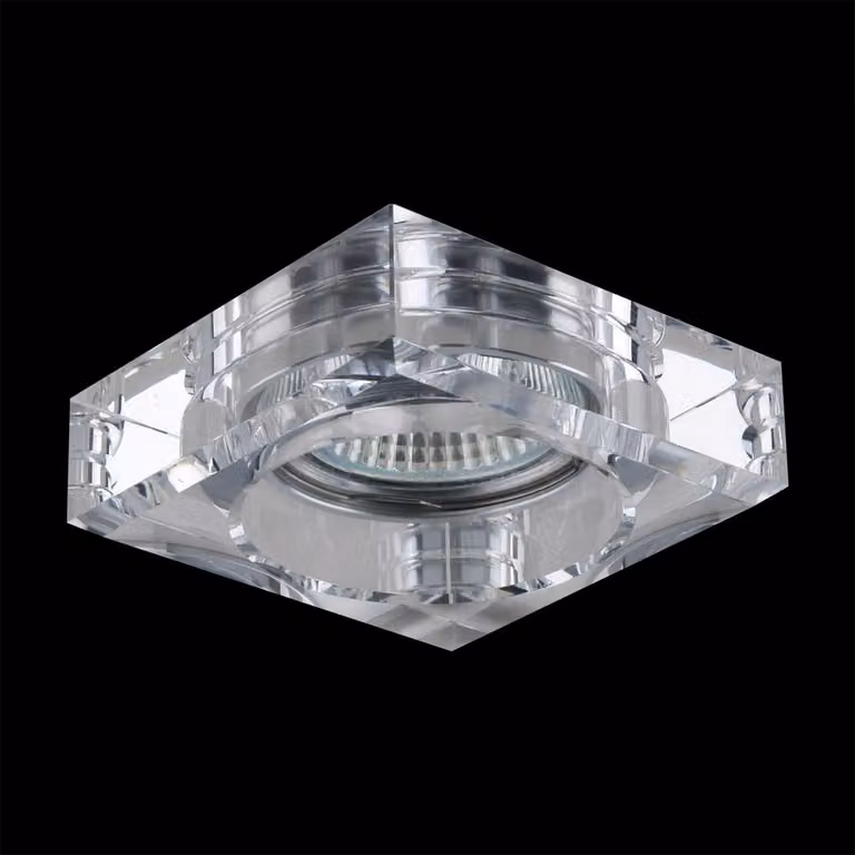 Downlight ELEGANT GLASS FIX 1xGU10/50W, cristalli L: 78, L: 25, H: 78, dimmerabile