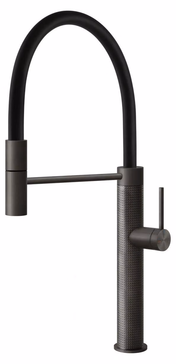 Gessi 60014, Estrattori, Nero, Acciaio spazzolato, Maniglie a leva, Immagine singola, Tipo C, 360°