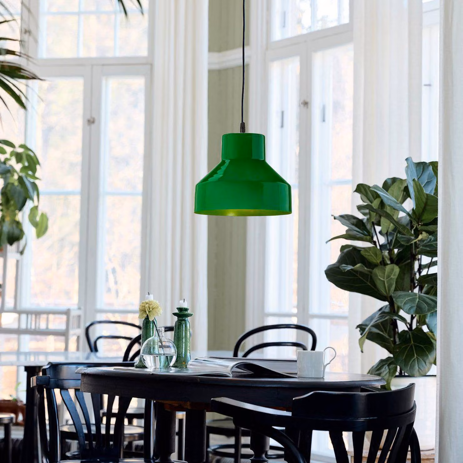 PR Home Lampada a sospensione Solo, dimmerabile, Verde, Soggiorno / Sala da pranzo, Metallo, Moderno, Lampada a sospensione