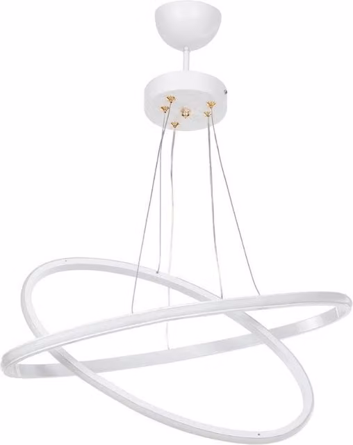 Lampada a sospensione due anelli LED Muso MDL4438 colore bianco