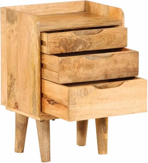 Comodino sospeso in legno di mango color marrone vidaXL L: 40 cm, P: 30 cm, H: 59,5 cm