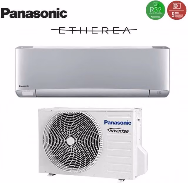 Condizionatore Split Panasonic Etherea Silver 18000 Btu CS-XZ50ZKEW con Wi-Fi Integrato e Classe Energetica A++
