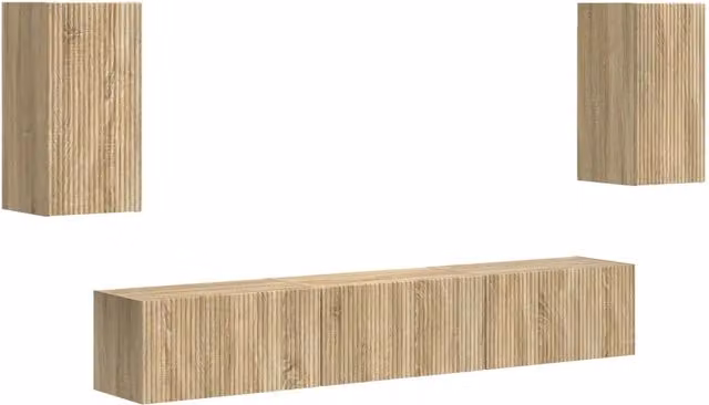 Set mobile TV 5 pz | Armadietto TV | Mobile Porta TV Rovere Sonoma Legno multistrato