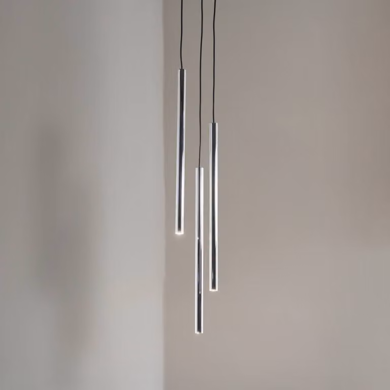 Lampada a sospensione Sopel Lux SIGMA, dimmerabile, Alluminio / Grigio / Zincato, Soggiorno / Sala da pranzo, Metallo, Moderno, Lampada a sospensione