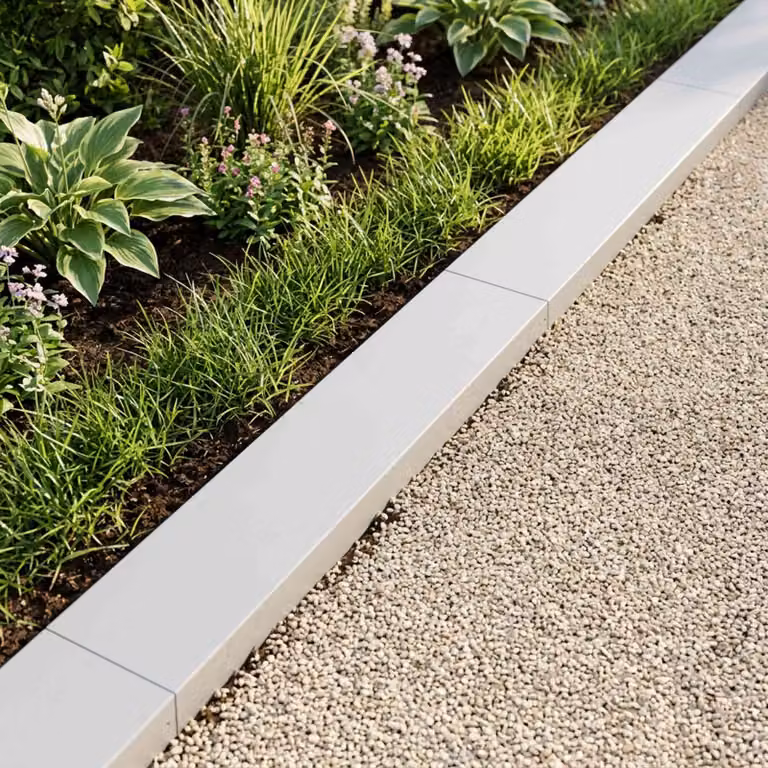 Set di 2 profili di copertura per giardino vidaXL in acciaio, grigio o bianco, L 100 x P 20 x H 5 cm