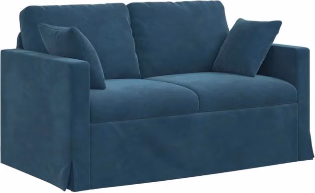 Divano | Divano da soggiorno | Sofa Blu 138 x 78 x 80 cm Velluto