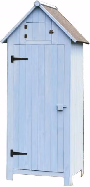 Armadio da giardino in legno di abete azzurro 64x44 cm – 3 ripiani e tetto bitumato – impermeabile – ARM0805 Foresta