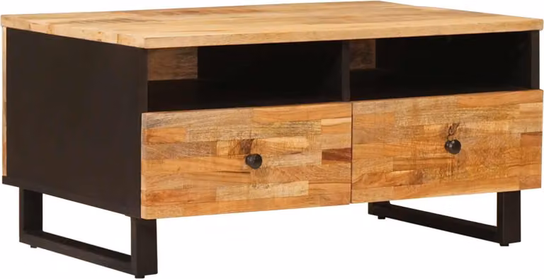 Tavolino da salotto con cassetto Marrone 80 x 54 x 40 cm