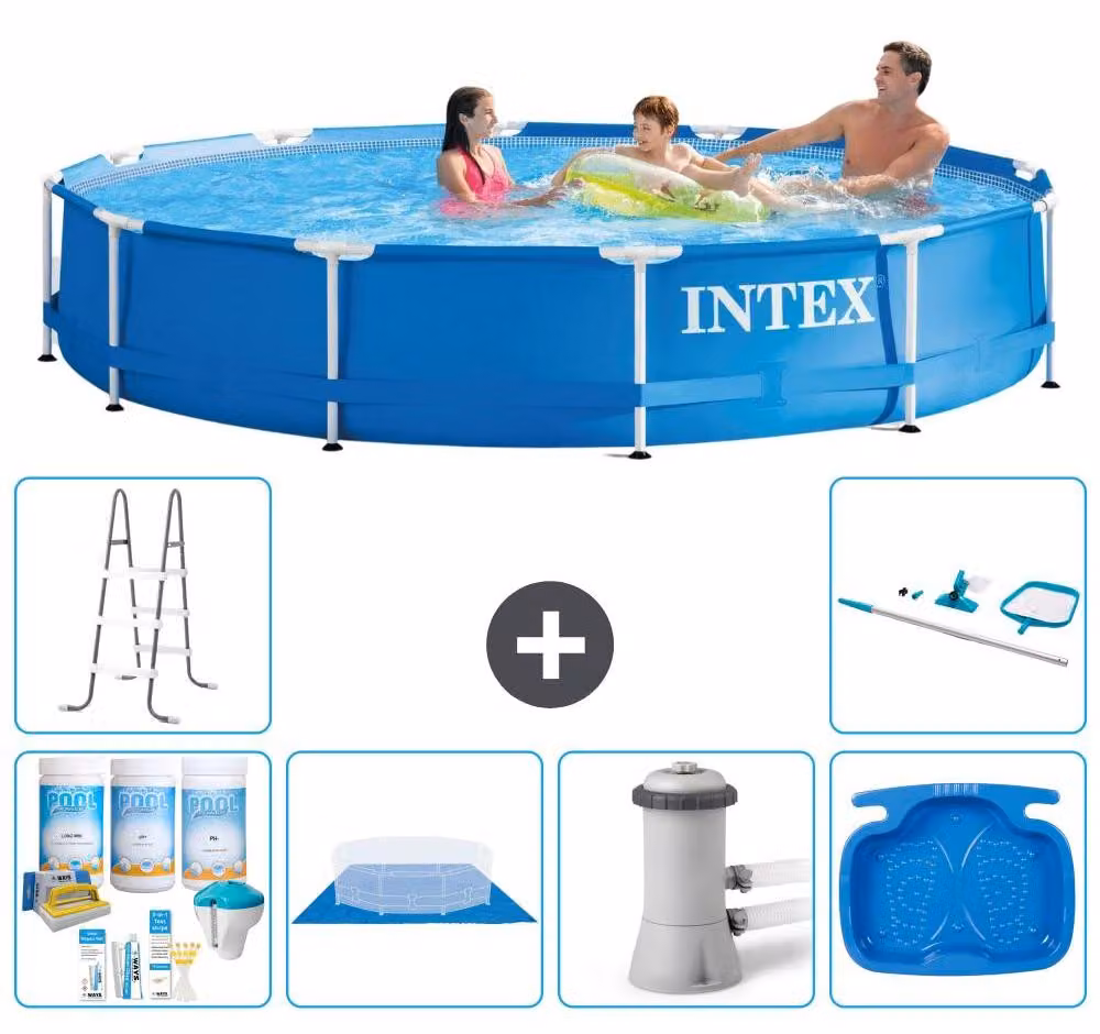 Piscina autoportante rettangolare - 366x76 cm - 7 pezzi - Modello S21011