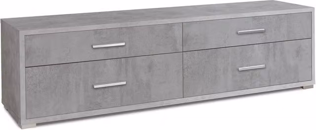 Mobile con 4 Cassetti 179x50x47 cm Cemento