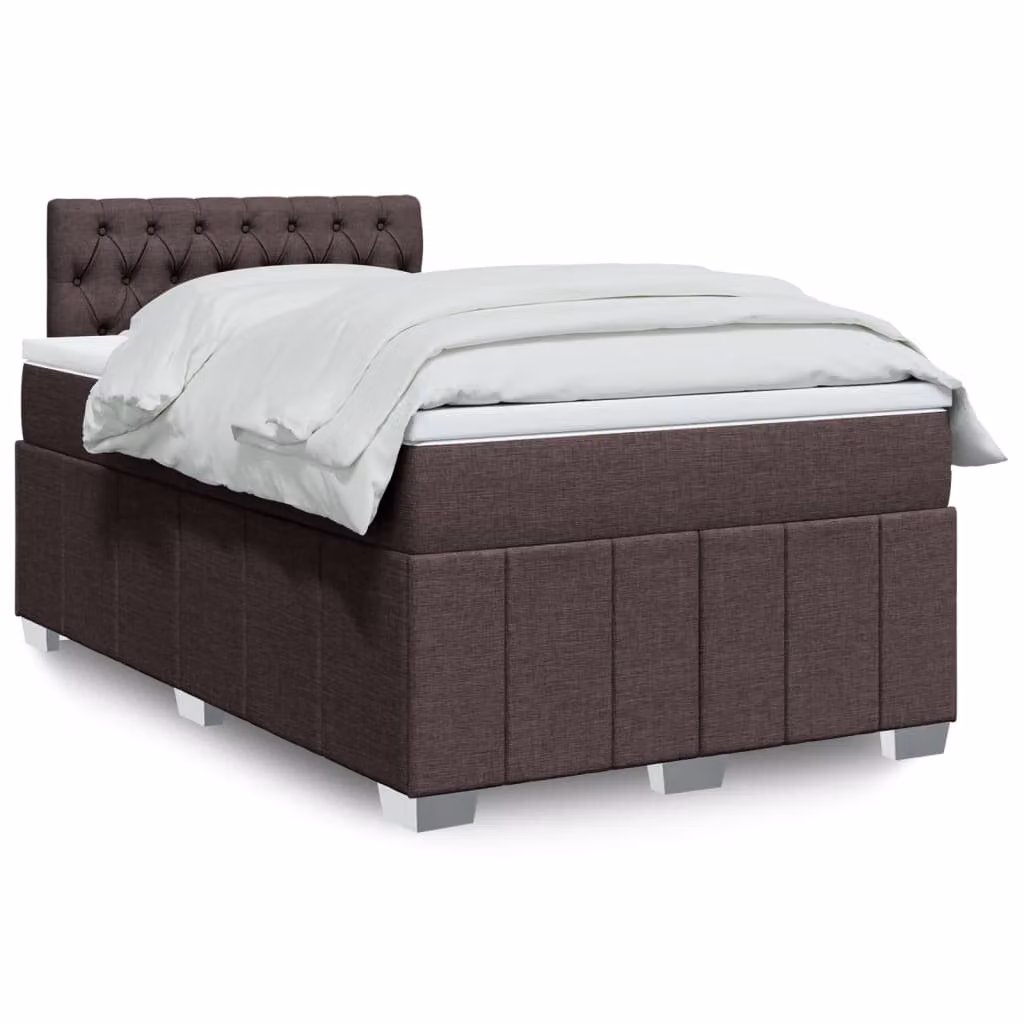 Letto Ibrido vidaXL con Materasso a Molle Insacchettate e Struttura in Legno di Pino, Marrone e Bianco, L/P/H: 120 x 200 x 100,5 cm