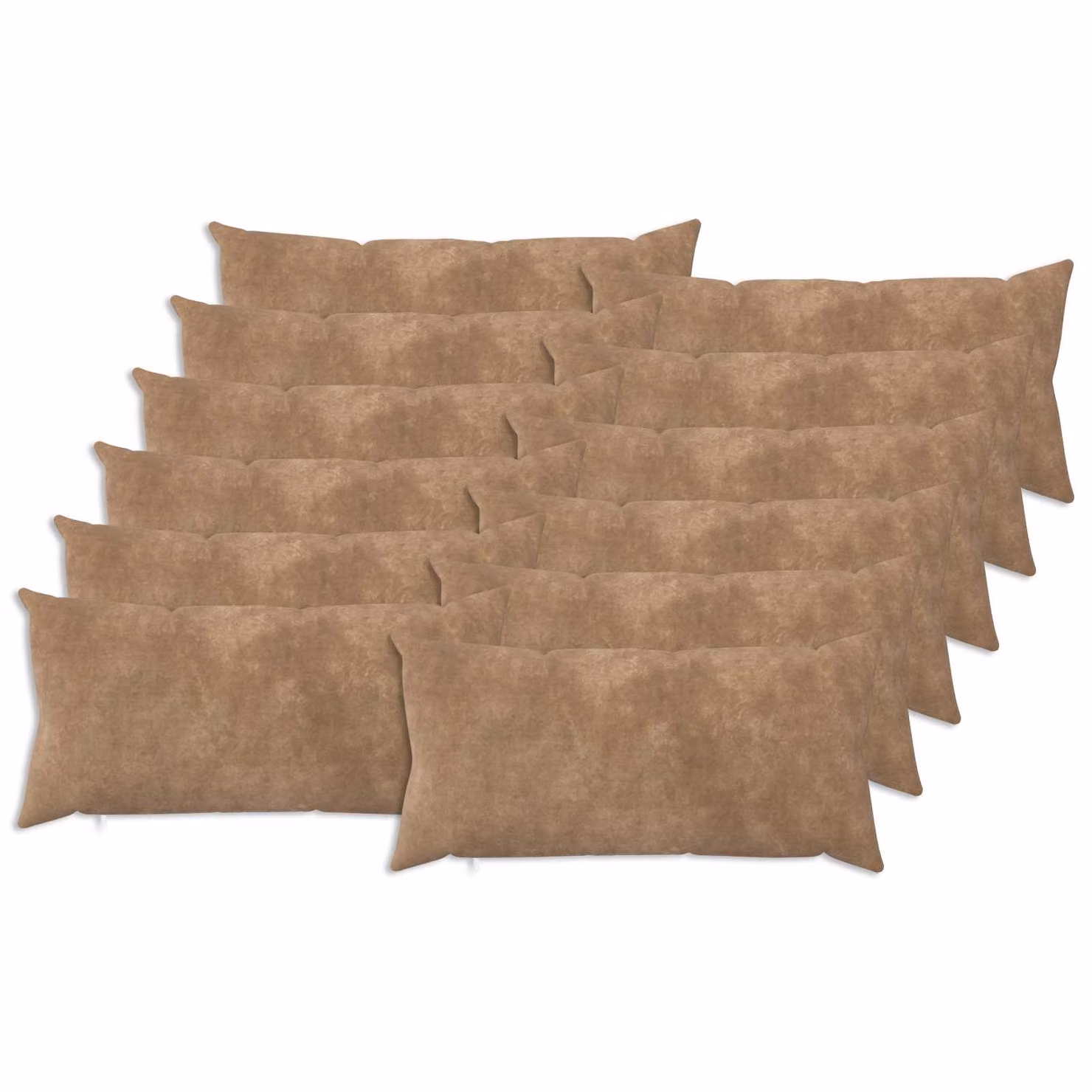 Set di 12 cuscini vidaXL HEERLEN in microfibra color tortora con fodera rimovibile e lavabile