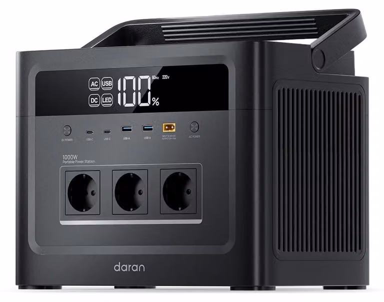Centralina portatile - Cubus1000 Max - Batteria LiFePO4 da 1152Wh - Onda sinusoidale pura da 1000W - Potenza di picco da 2000W - Ingresso solare da 300W - USB-C PD 100W - Alimentazione di emergenza UPS