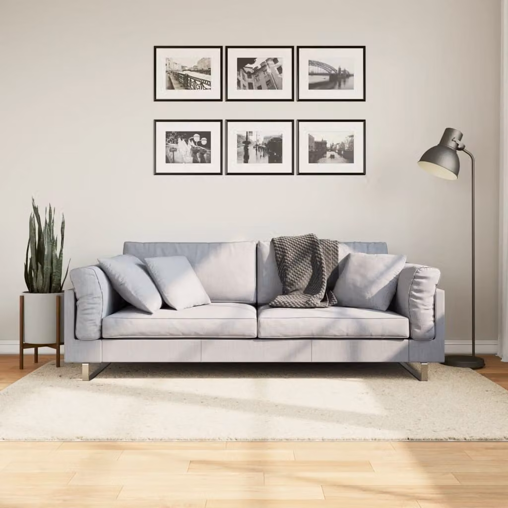 vidaXL Tappeto OVIEDO a Pelo Corto Beige L: 140 cm, P: 200 cm