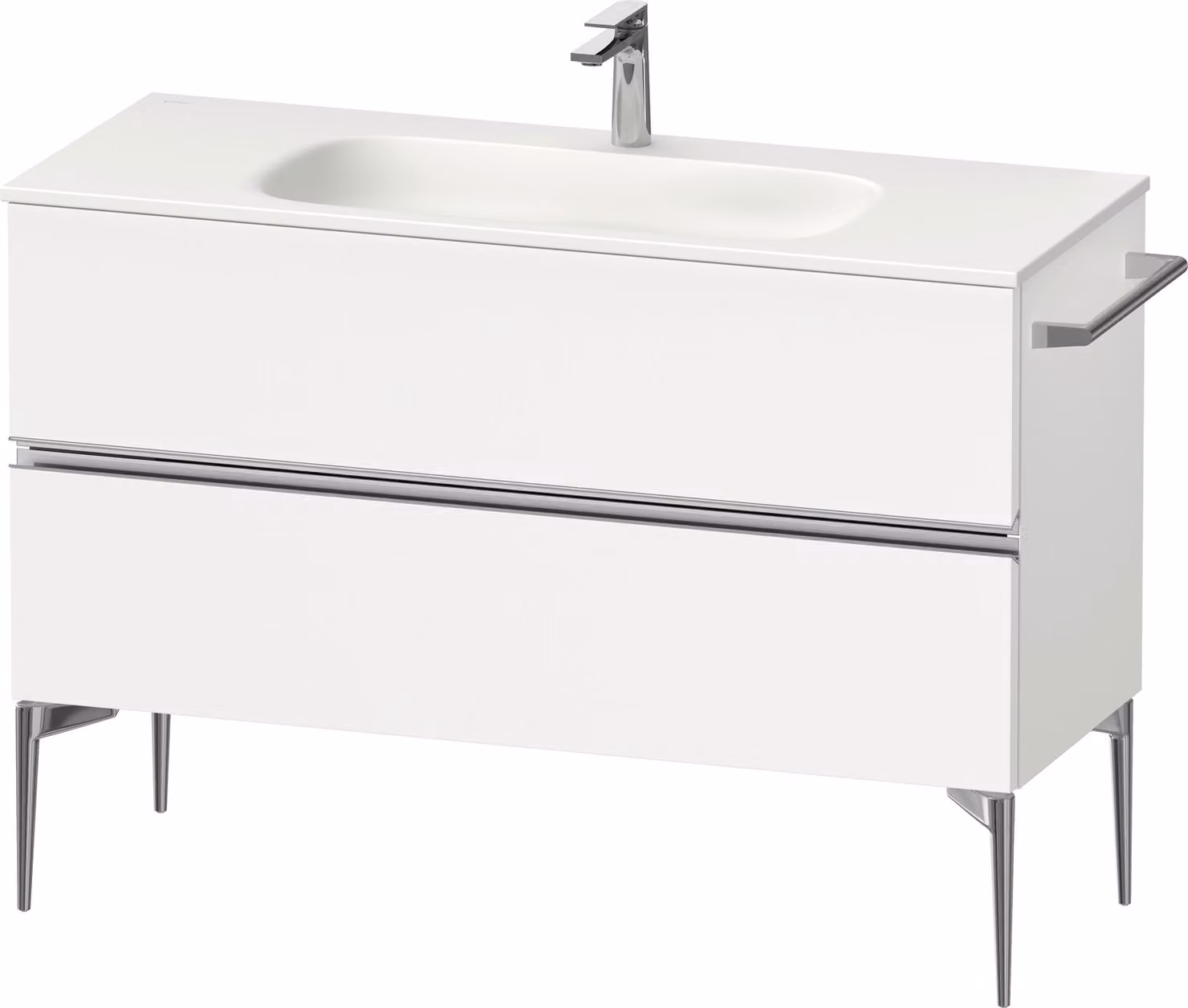 Duravit Sivida Meuble sous-lavabo, 2 tiroirs, poignée profilée chromée, 1210x477x592mm, pour Sivida, SV4653010180000, SV4653010180000