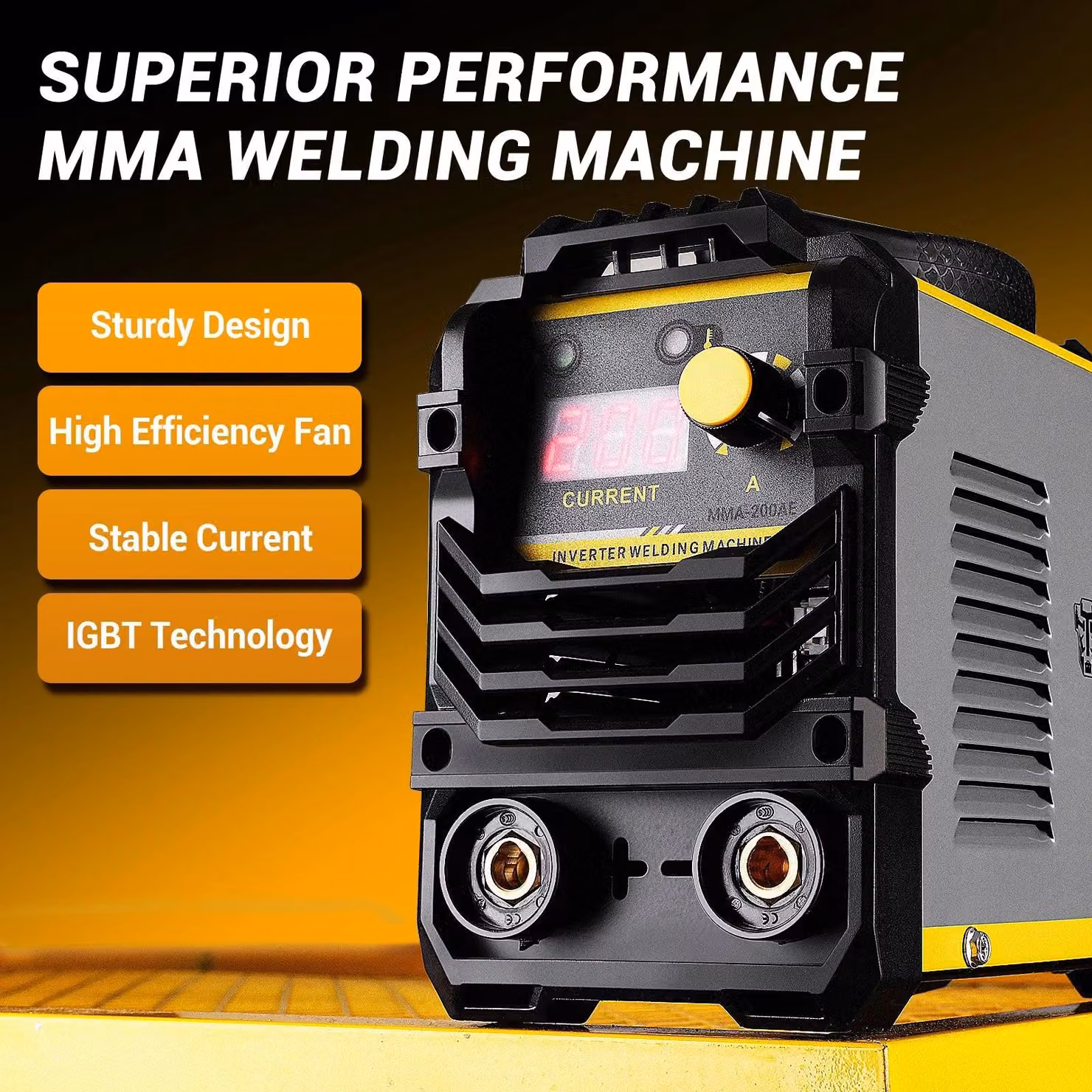 Saldatrice elettrica - MMA ARC inverter - 220V - 4.1KW - Digitale - Portatile - Nera/Argento