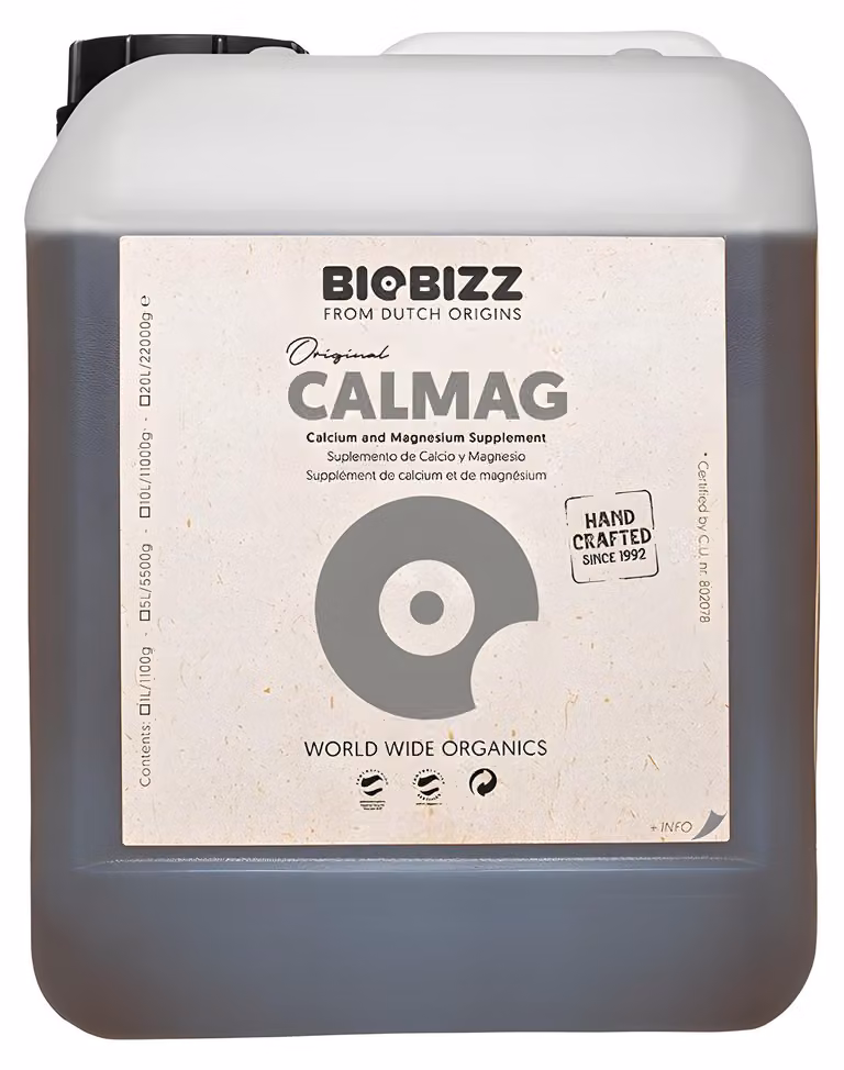 BioBizz CalMag 5L Contenitore di additivo Ca Mg sfuso per soluzione di substrato di coltivazione