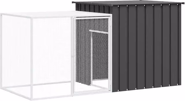 Gabbia per piccoli animali DESIGN IN in acciaio zincato colore antracite L/P/H: 200 x 91 x 100 cm CFW7364785