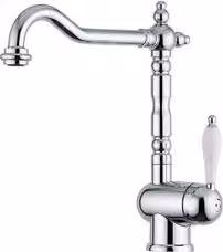 Miscelatore monocomando per lavello Franke in ottone color cromo e argento