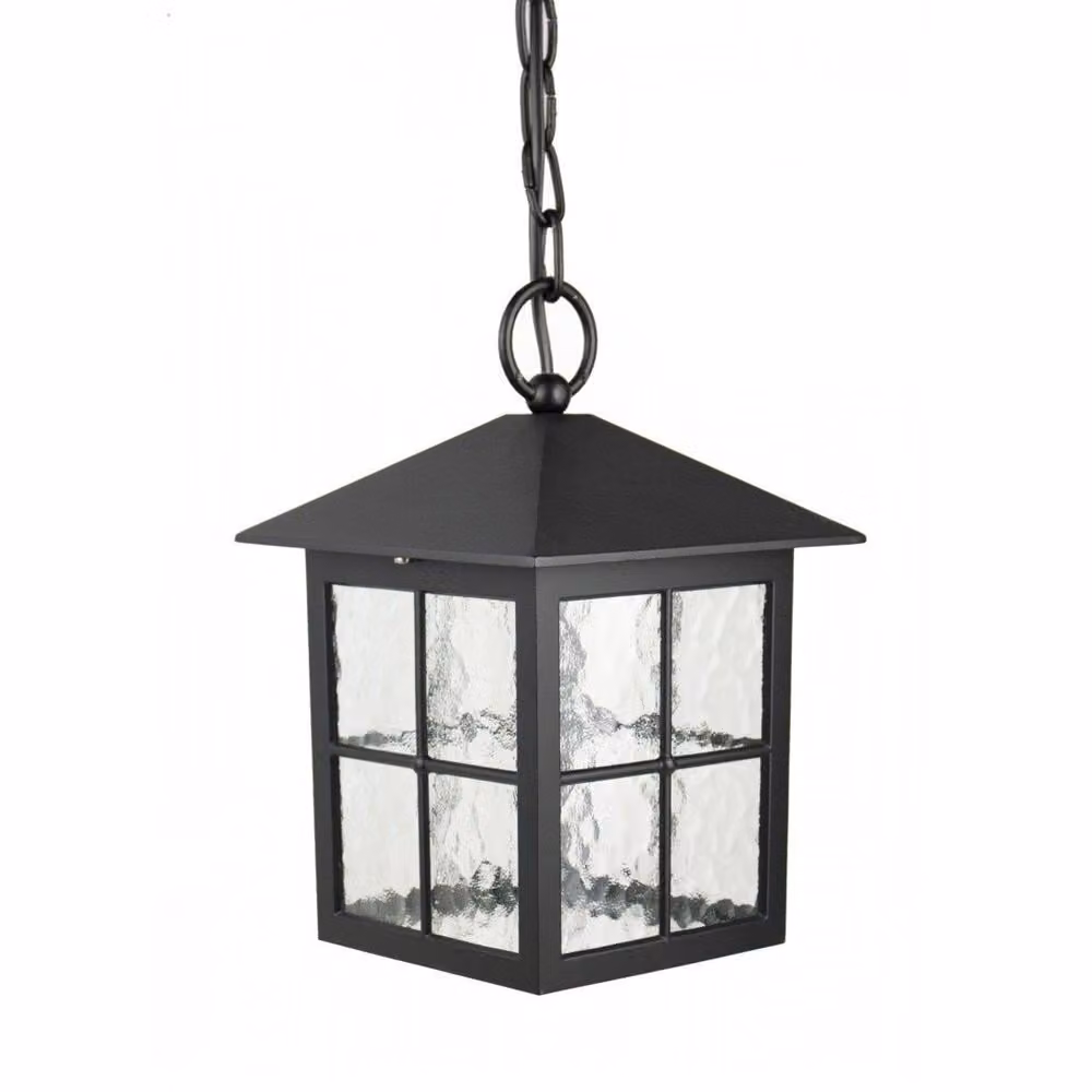 Lampada a sospensione retrò per esterni 1xE27 nero IP43 SU-MA Venice K 1018/1/KW