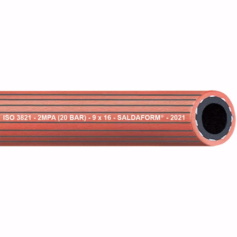 Saldaform Red Grooved - Tubo per acetilene per applicazioni di saldatura a ossitaglio. 8 mm
