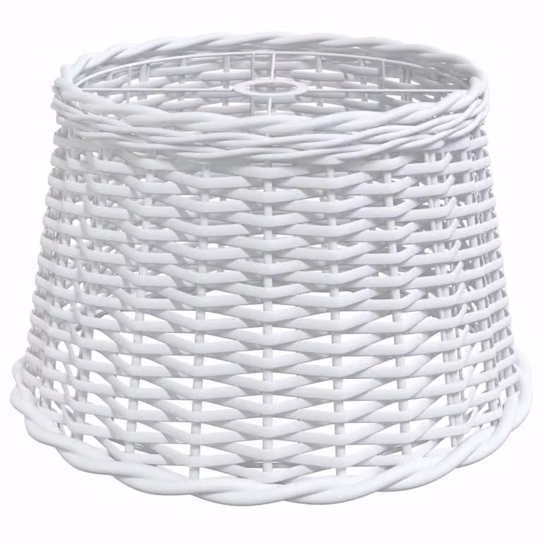 Paralume da Soffitto Bianco Ø45x28 cm in Vimini
