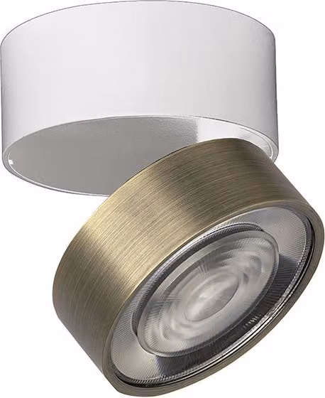 Applique e Plafoniera LED Hole Rossini Group in Alluminio Bianco e Bronzo, 13W, 3000K, Dimmerabile, IP20