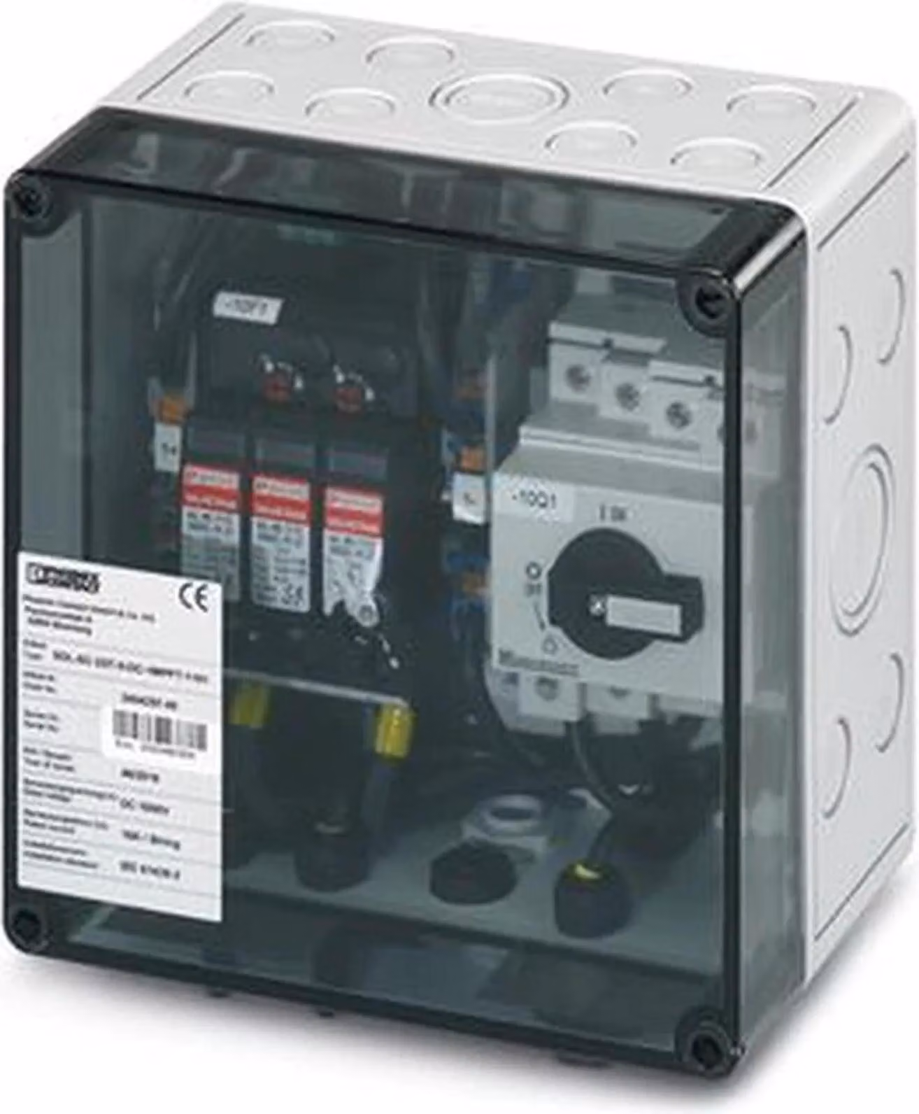 Scatola di connessione FV Phoenix Contact, 1 MPPT, 2IN/1OUT per MPPT, ÜSS tipo I/II, sezionatore, SUNCLIX, 1 pz.