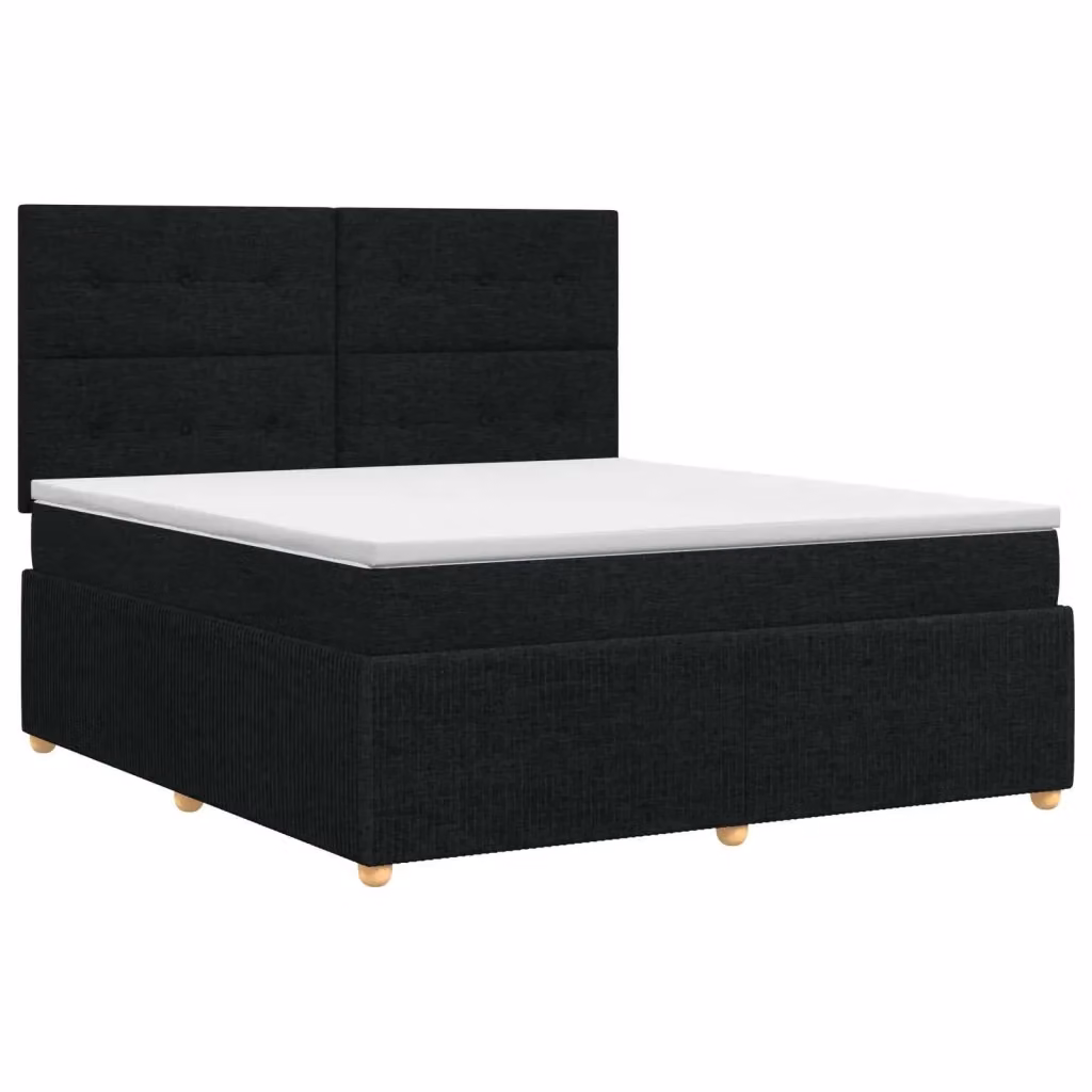 Letto box spring con materasso ibrido vidaXL nero L/P: 140 x 190 cm – 2