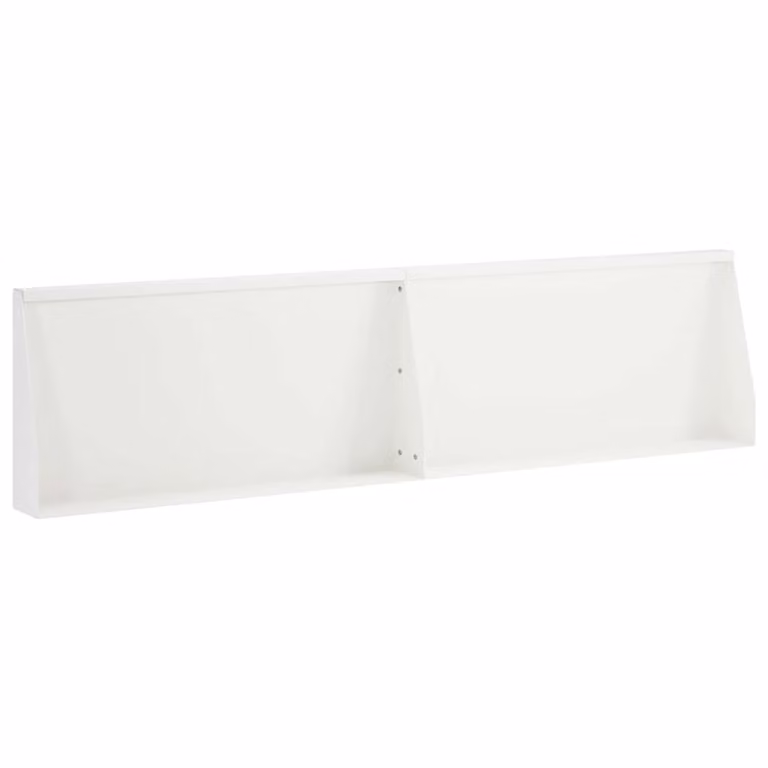 Set di 2 pezzi di aiuole rialzate vidaXL in acciaio bianco per giardino ornamentale L 80 cm x P 50 cm x H 12 cm