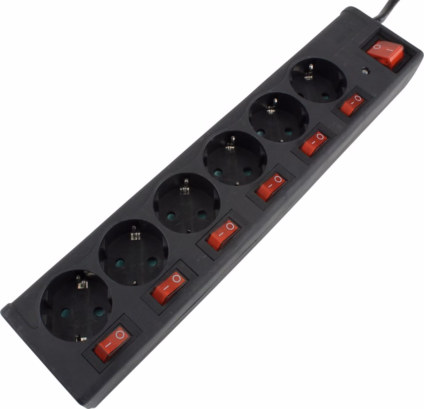 UNITEC TSD 6 vie con 7 interruttori 1,4 m, nero
