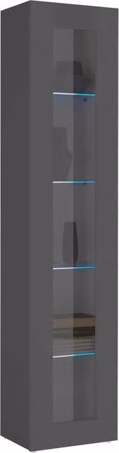 Mobile Vetrina 1 Anta 40×30×180 cm Maruska Grigio Antracite Opaco