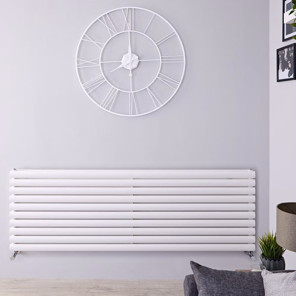 Radiatore di Design Orizzontale - Pannello Doppio - 590mm x 1780mm - Bianco - Revive