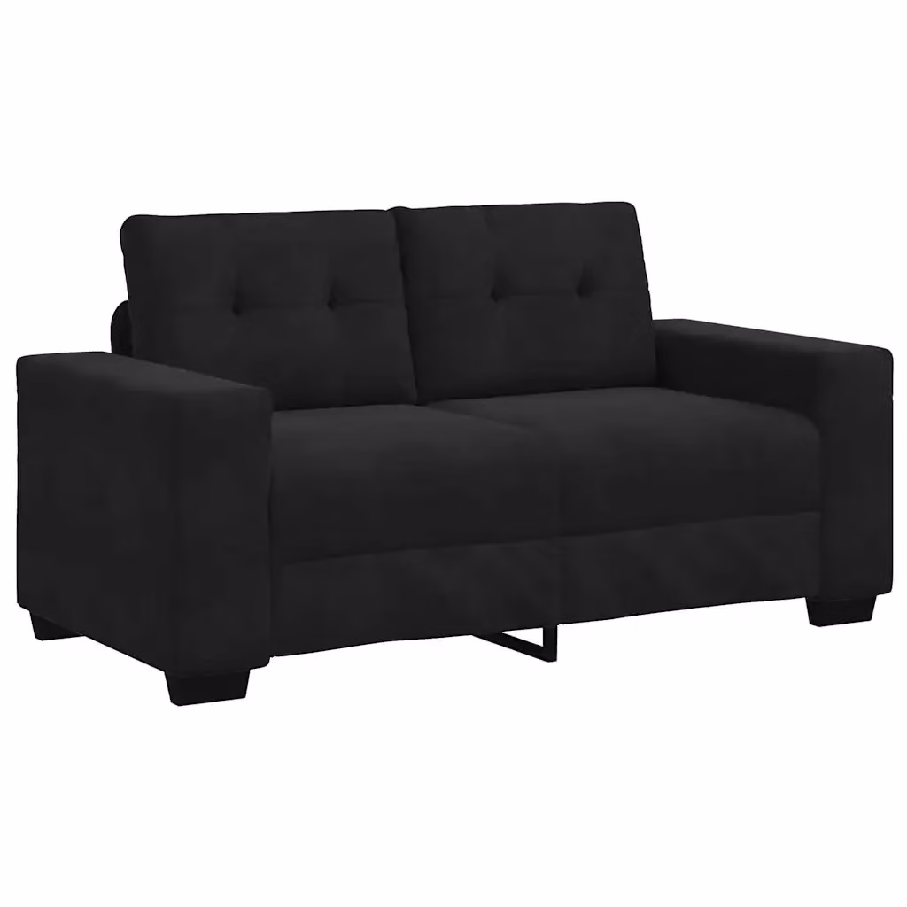 Divano moderno vidaXL in velluto nero L: 160 cm, P: 77 cm, H: 82 cm – 2